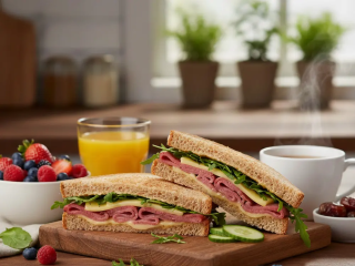 Sahur Sehat dan Praktis dengan Roti Gandum Isi Daging Asap dan Keju